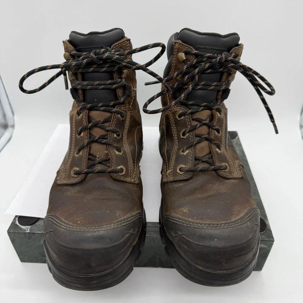 Ariat Treadfast Work Boots Mens 8.5EE Brown Leather Steel Toe Waterproof